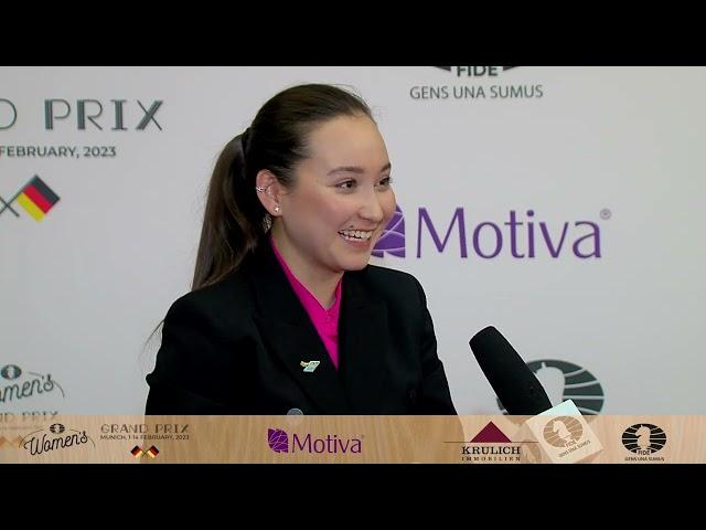 Interview with Zhansaya Abdumalik | FIDE Women's Grand Prix in Munich | 4 Round