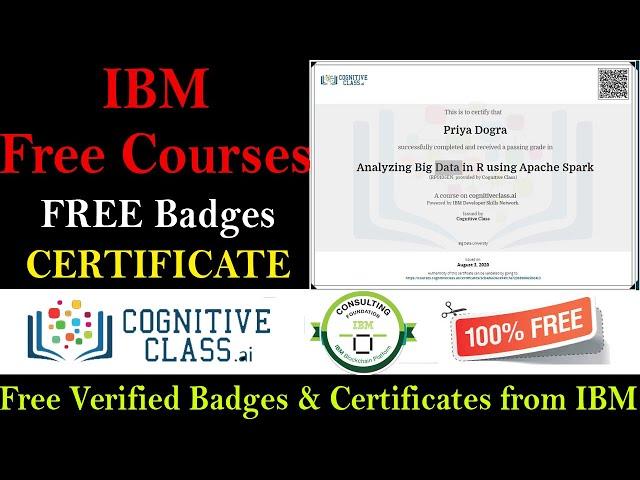 IBM Free Courses with Badges and Certificate | Cognitive Class Free Certification Courses