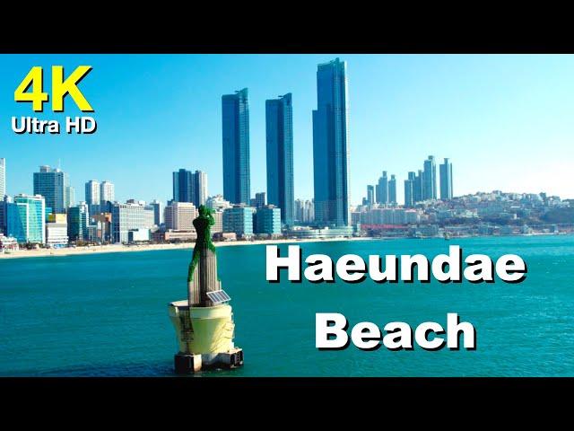 4k 부산 해운대 해수욕장 드론 고화질 영상 소스 | Haeundae Beach in Korea