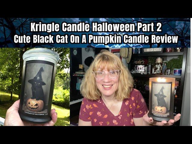 Kringle Candle Halloween 2024 Part 2 - Cute Black Cat On A Pumpkin Candle Review