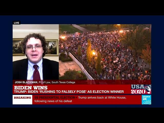 Guest on France 24 News to Discuss Legal Challenges to Election Results