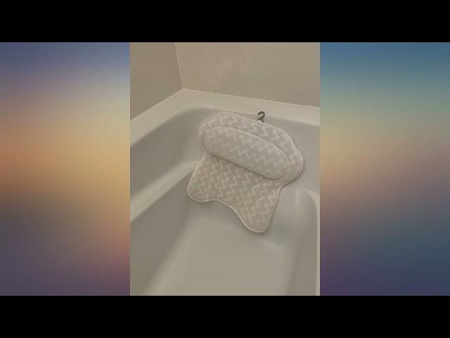 Bath Haven Bath Pillow Bathtub Pillow Back Neck Support Pillow, Spa Cushion for review