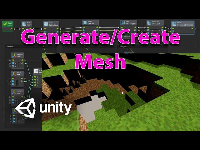 How to Generate/Create Mesh with Unity-Bolt Tutorial (Visual Scripting)