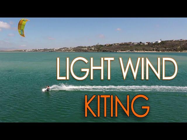 Kite boarding in light wind (detailed kitesurf tutorial)