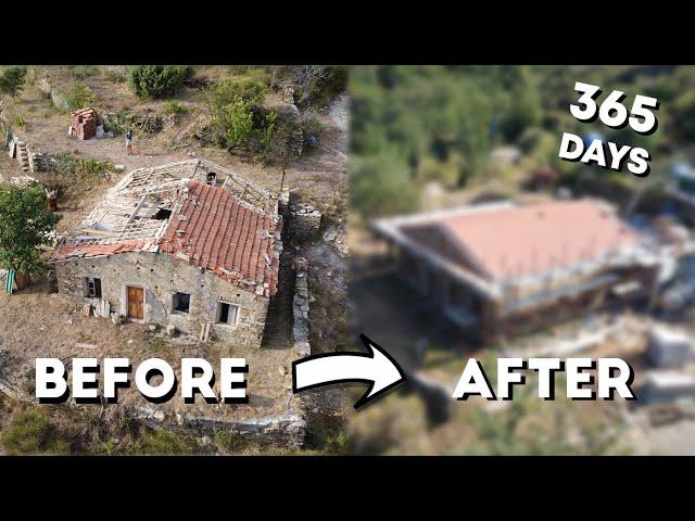 ONE YEAR TIMELAPSE in 45 minutes | COUPLE RENOVATING 100+ y.o ITALIAN STONE HOUSE