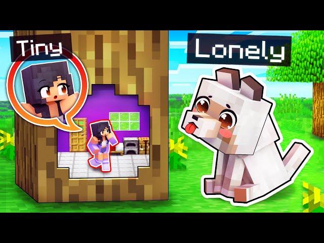 I'm TINY With A LONELY Puppy In Minecraft!