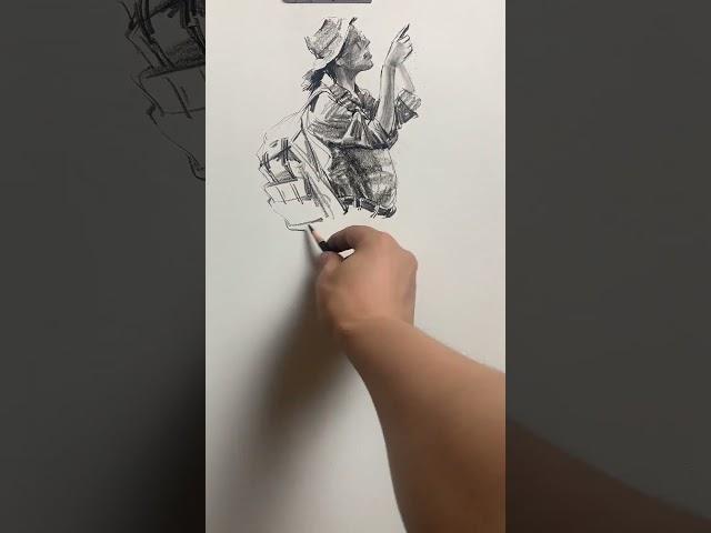 Mastering Light and Shadow with Pencil | Chinese Aesthetics #art #painting #drawing #sketch