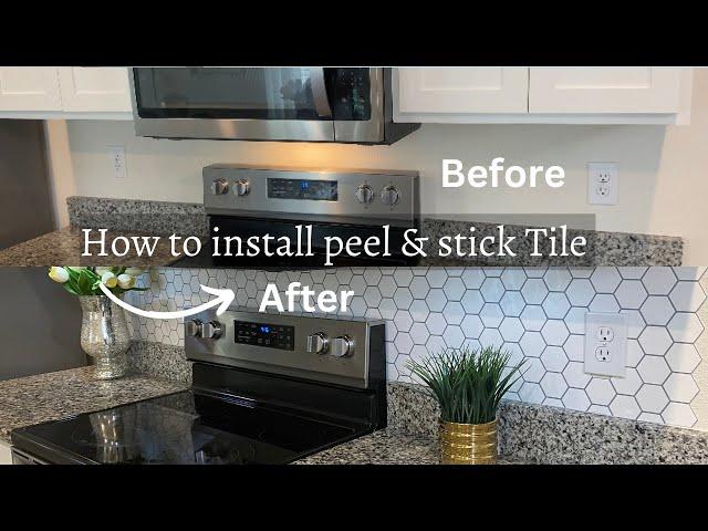 DIY | HOW TO INSTALL PEEL AND STICK BACKSPLASH TILE | COMMOMY DECOR