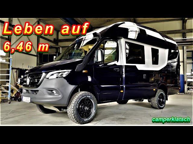 Neues kurzes Wohnmobil  unser Leben auf 6,46 m im Sprinter 4x4 Allraddie Vollzeit-Camper unterwegs