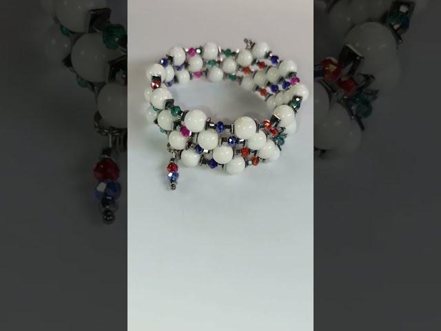 Чокер на ювелирном тросике и многорядный браслет на мемори проволоке  #handmadedecoration