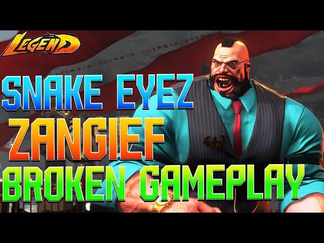 Street Fighter 6  Snake Eyez World No.1 Zangief Broken Gameplay!