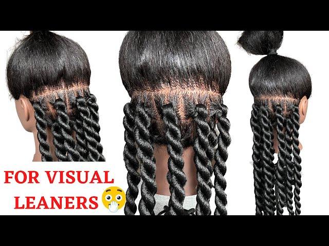 How To : JUMBO TWIST FOR BEGINNERS / RUBBER BAND METHOD / 101/ Protective Style / Tupo1