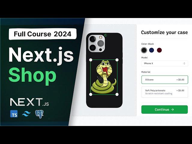 Build a Complete E-Commerce Shop with Next.js 14, Tailwind, React | Full Course 2024