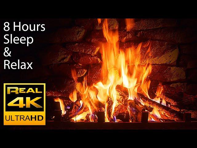  The Best 4K Relaxing Fireplace with Crackling Fire Sounds 8 HOURS No Music 4k UHD TV Screensaver