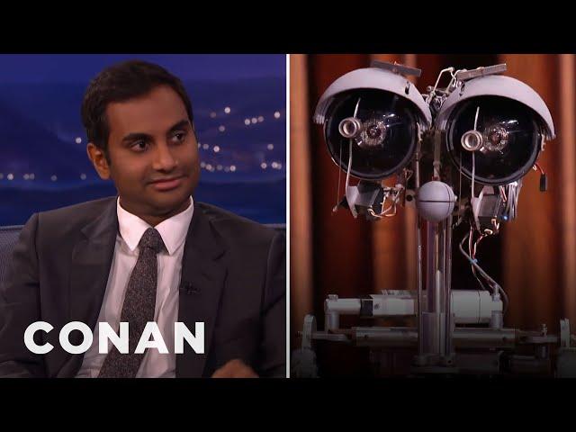 Aziz Ansari Settles His “Short Circuit” Beef With Johnny Five | CONAN on TBS