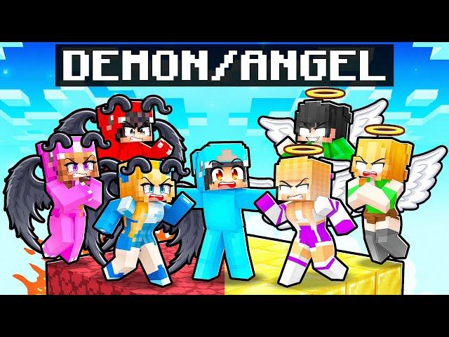 Having A ANGEL/DEMON FAMILY in Minecraft!