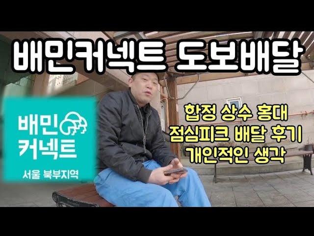 배민커넥트 도보 배달 점심피크 2시간 후기 개인적인 생각