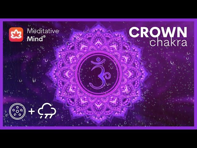 480Hz AWAKENS CROWN CHAKRA | Healing HANG DRUM + RAIN Ambience