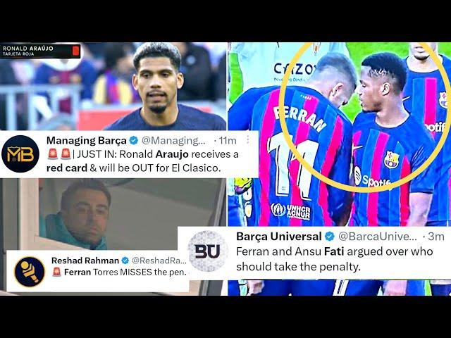 [Reactions] Araujo Red Card Valencia | Barcelona vs Valencia 1-0 | Ansu Fati & Torres Penalty Fight