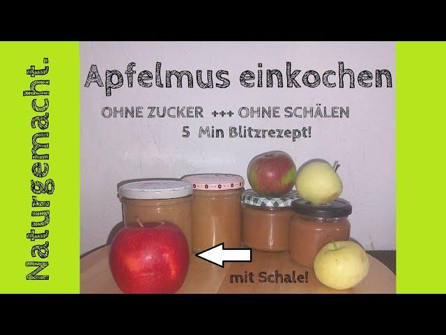 Apfelmus OHNE ZUCKER einkochen - und auch OHNE Schälen ! Super schnell und einfach