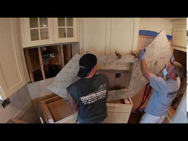 Installing St. Cecilia Granite Countertops With Ogee Edge