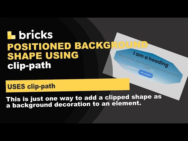 Bricks Builder: Background decoration with a clip-path