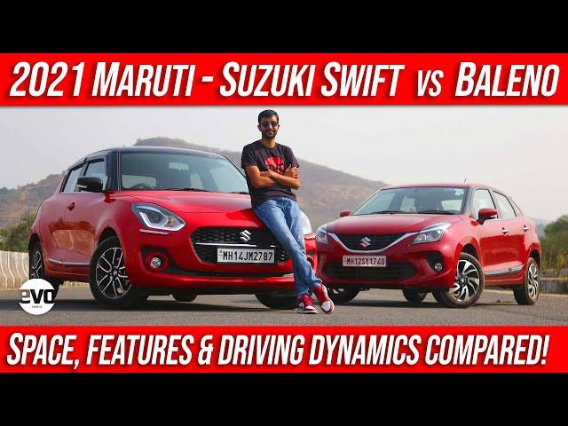 2021 Maruti Suzuki Swift vs Baleno | Automatic variants compared | evo India