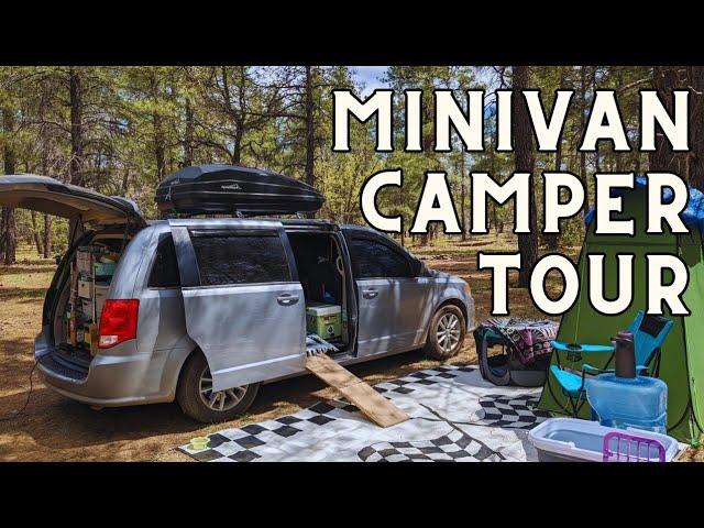 Minivan Camper Conversion NO-BUILD VAN TOUR 2024 Update | Dodge Grand Caravan