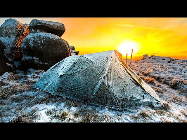 Winter Wild Camping in SNOW & ICE (in comfort)