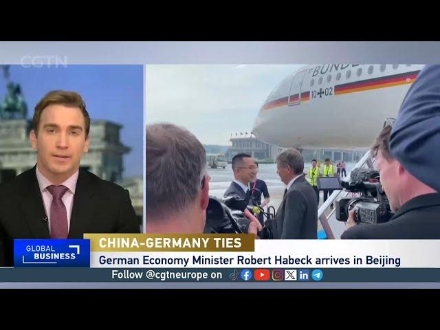 German Economy Minister Robert Habeck lands in Beijing