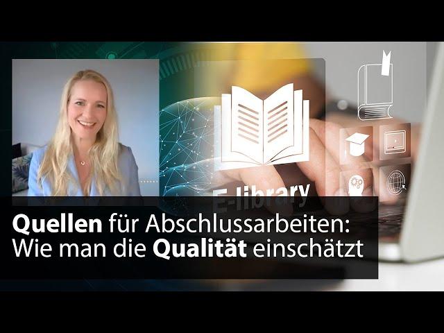 So bewertest du die Qualität von Quellen für die Thesis | mit Nadine Syring