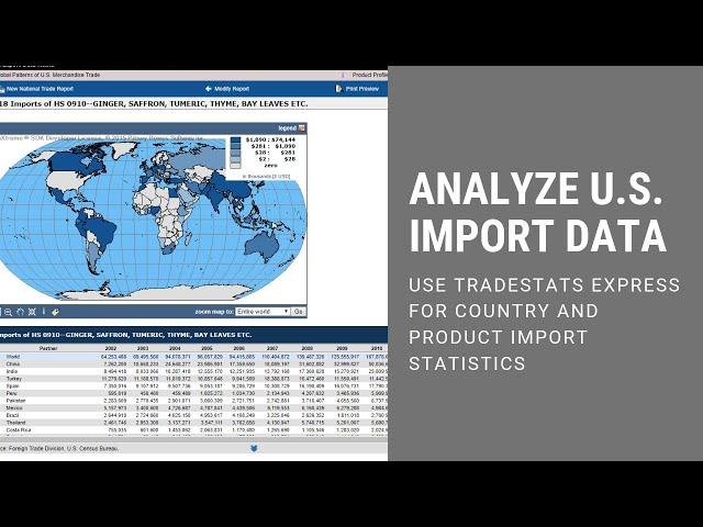 How to use TradeStats Express to Find US Import Statistics by Product and Country