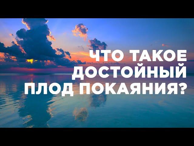 Что такое достойный плод покаяния? | 19.06.2022