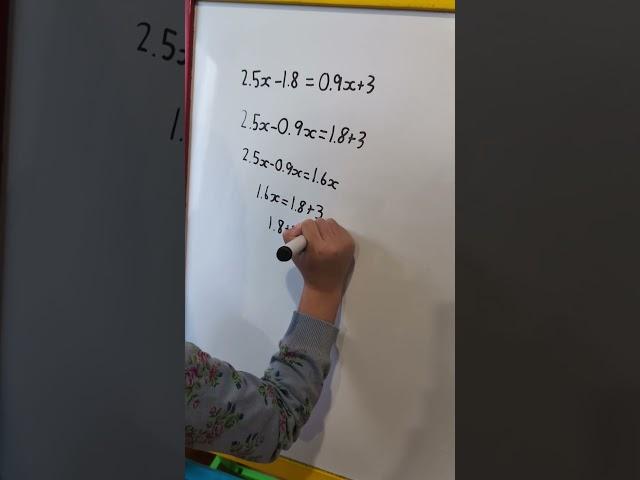 How to Solve Linear Equations in Algebra - Maths with Sophia #shorts #mathematics