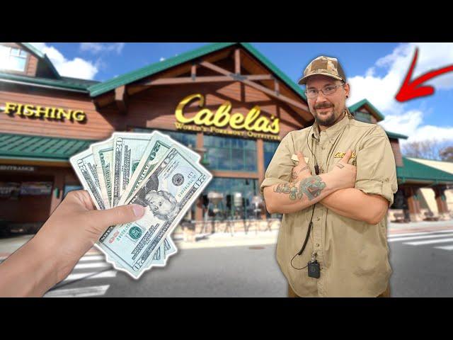 I Gave a Cabela's Employee $50 to Buy Me Fishing Lures (Fishing Challenge)