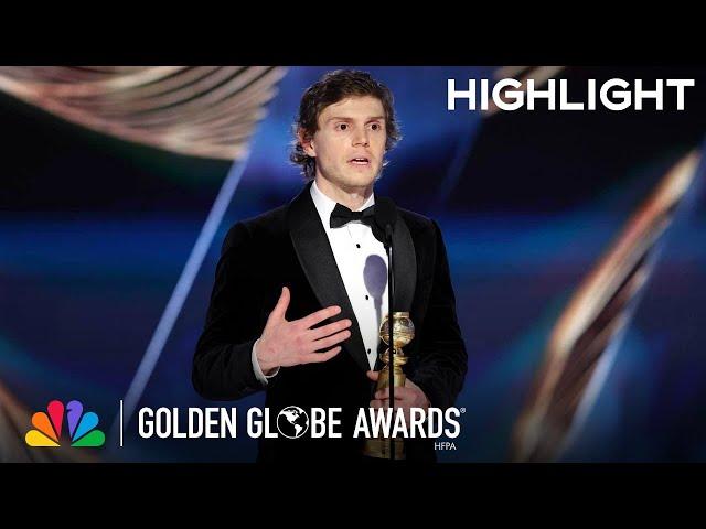 Evan Peters Wins Best Actor in a Limited Series | 2023 Golden Globe Awards on NBC