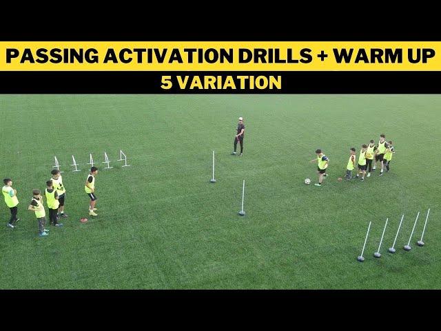 Passing Activation Drills + Warm UP | 4 Variation |  Football/Soccer Drill