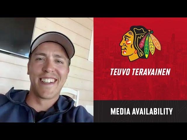 Teuvo Teravainen speaks to the media on 7.9.24 | Chicago Blackhawks