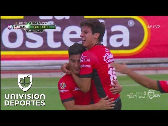 Mauro Lainez marcó el 1-0 de Lobos BUAP sobre Veracruz