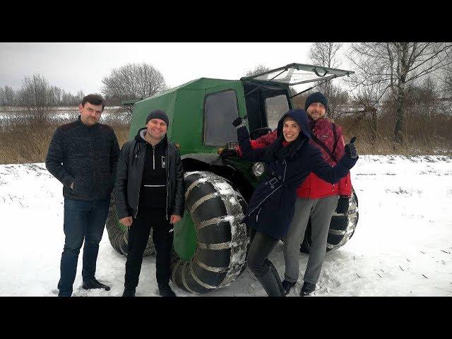 Самодельный вездеход на шинах низкого давления Летает самоделка тест-драйв и обзор Автопанорама