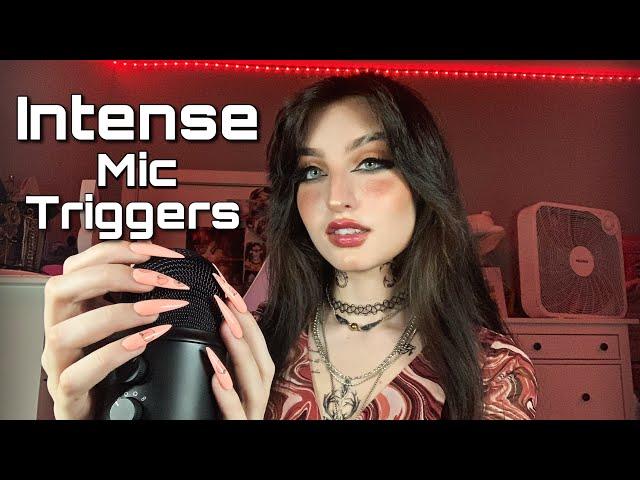 ASMR | Intense Fast & Aggressive Mic Triggers ( mic pumping, scratching, gripping, peace & chaos +)