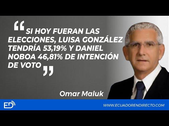 SI HOY FUERAN LAS ELECCIONES, LUISA GONZÁLEZ TENDRÍA 53,19% Y DANIEL NOBOA 46,81% D INTENCIÓN D VOTO