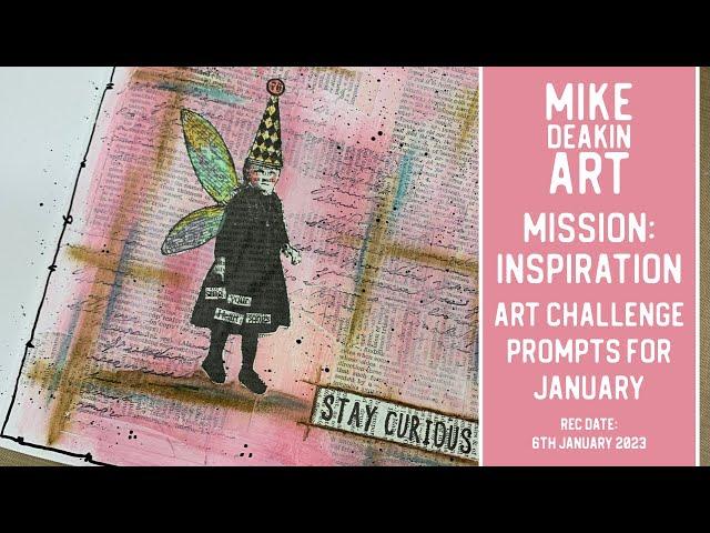 January's Mission: Inspiration Art Challenge Prompts and Journal Page