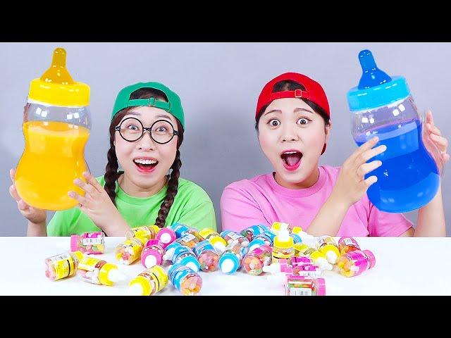 Big Bottle Candy Jelly Mukbang DONA