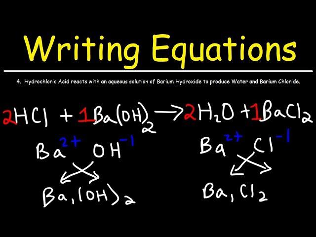 How To Write Chemical Equations From Word Descriptions