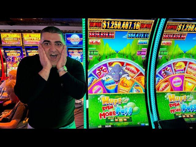 OMG Massive JACKPOT On Million Dollar Huff N Even More Puff Slot