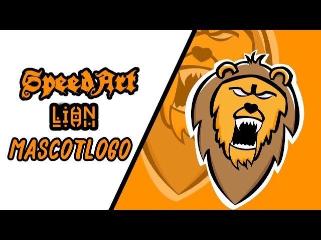SpeedArt Lion Mascot Logo | LionGraphics