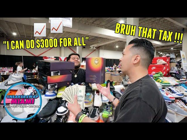 LOWBALLING RESELLERS  CASHING OUT AT SNEAKER EVENT IN MIAMI SNEAKERSWAP365