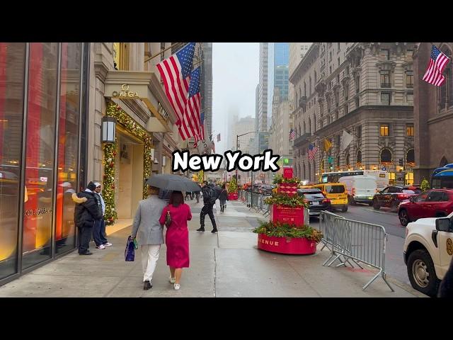 Christmas In New York City  Manhattan Holiday Season  Walking Tour 4K