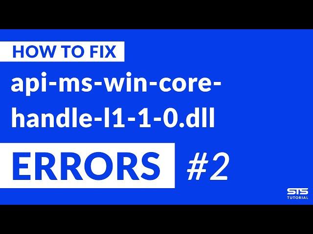 api-ms-win-core-handle-l1-1-0.dll Missing Error Fix | #2 | 2020